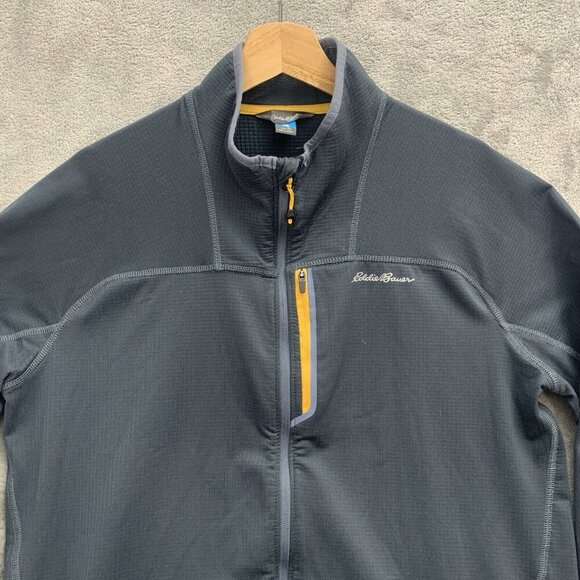 Eddie Bauer Jacket Mens Large Tall Gray First Ascend High Route Grid Full Zip - Picture 5 of 8